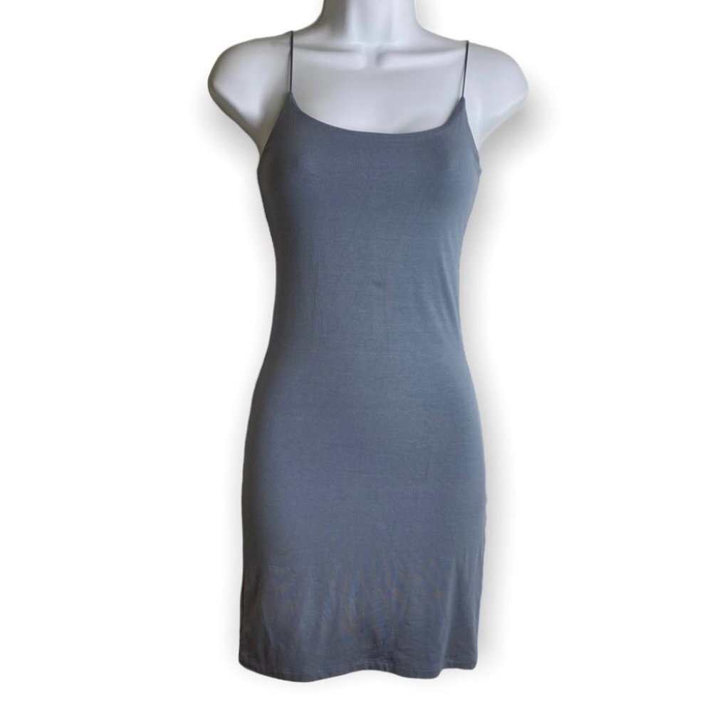 Wilfred Free Aritzia Grey Tiny Dress Scoop-neck Mini Dress XS